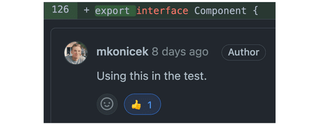 Inline comment - using this class in the test